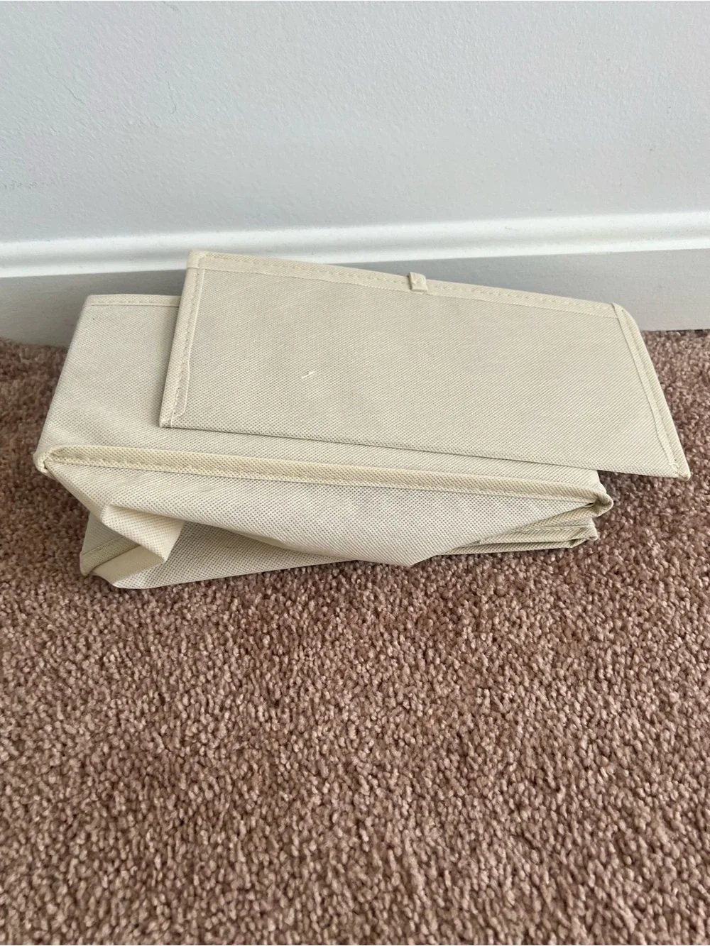 Canvas Storage Bin Set in Cream